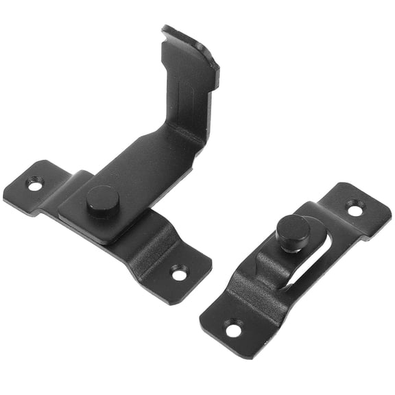 DINHEAROM Black Stainless Steel Gate Latch for Wooden Fence with Durable 90 Degree Screen Door Lock