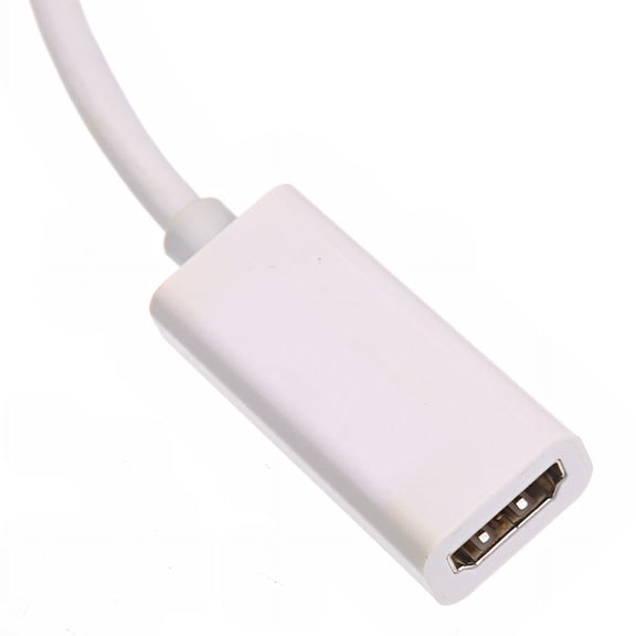 DINHEAROM 1Set 17cm White Mini DisplayPort to Adapter Cable for Computer Monitor with 1080p Resolution