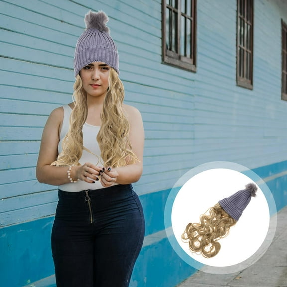 DINHEAROM 1Set Cap Wigs Hat Women Beanies Hats with Multi Color Shiny Appearance Maintains Shape