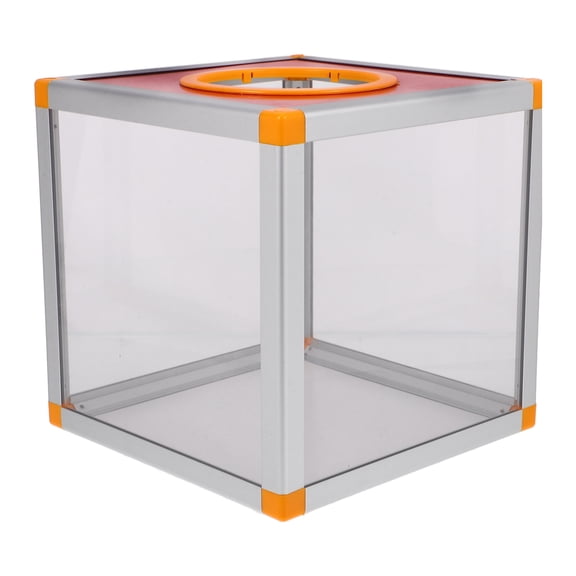 DINHEAROM Clear Donation Box with Aluminum Alloy and Mdf Construction for Events