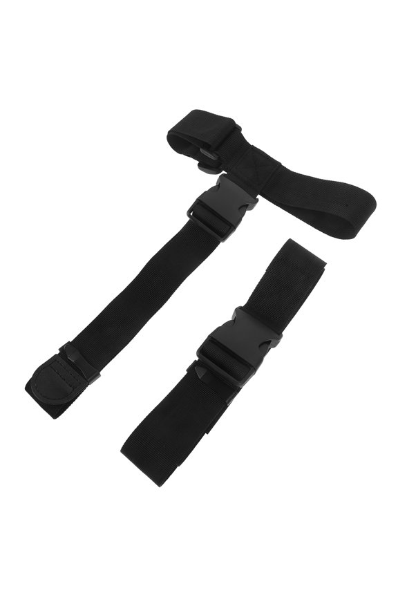 1Set Multi Functional Black Luggage Connector Straps for Suitcases Suitable for Outdoor Trips