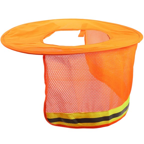 DINHEAROM Hard Hat Neck Shade Orange Polyester Sun Visor Cooling for Outdoor Use