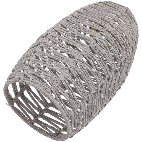 DINHEAROM Wall Lamp Straw Rope Light Grey 1Set