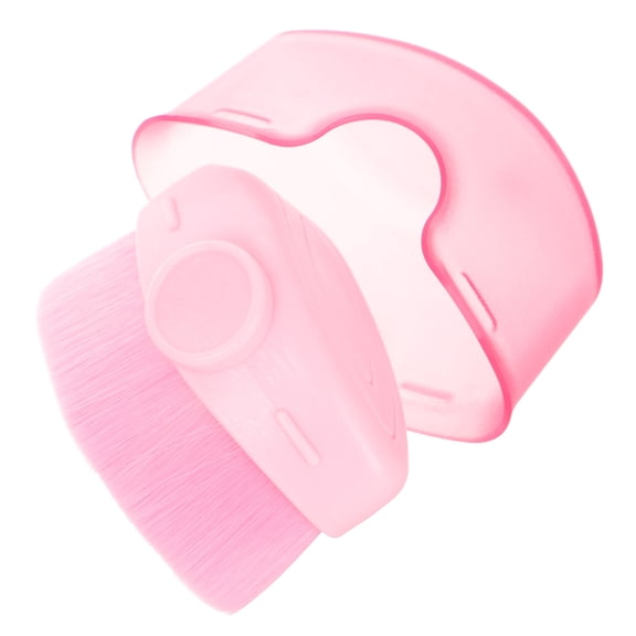 DINHEAROM 1Set Pink Oval Dense Foundation Brush For Liquid Makeup Blending Nylon Plastic 6.00X4.00X4.00Cm