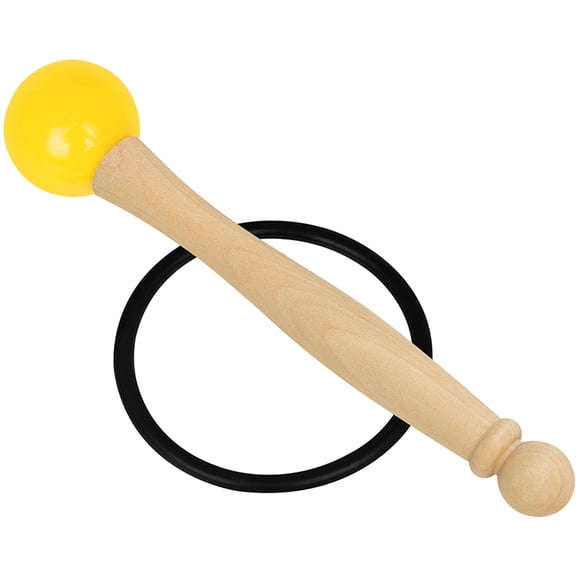 DINHEAROM Professional Yellow Rubber Singing Bowl Mallet Stick with Handle for Music Bowls Set of 1