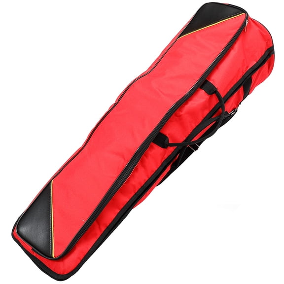 DINHEAROM Red Trombone Case for Tenor Trombone with Soft Velvet Lining and Thick Sponge Padding, and Protective