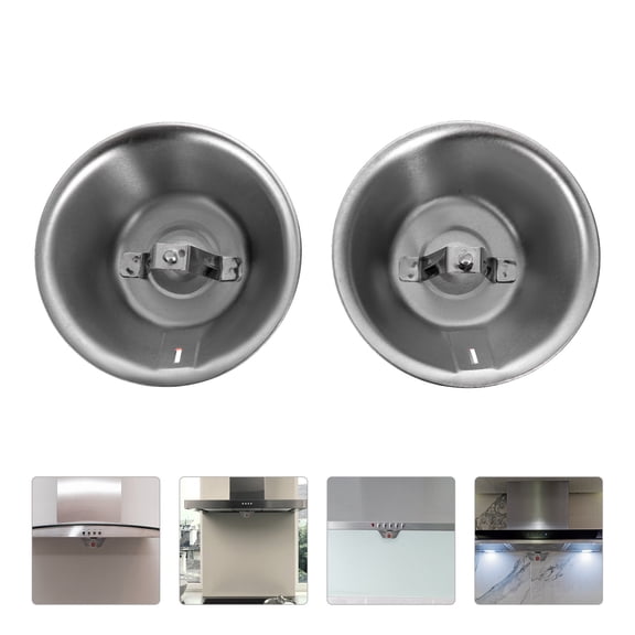 DINHEAROM Range Hood Oil Catcher Metal Silver 2 Pcs Adjustable for Home Kitchen Use