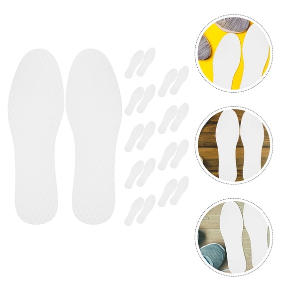 DINHEAROM 20 Pairs Shoe Inserts for Shoes White Paper Insoles for Comfort