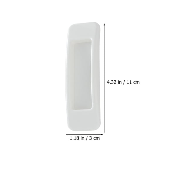 DINHEAROM 20Pack Self Adhesive Pull Handles White Rectangular for Kitchen 3.7x1.2x0.5in