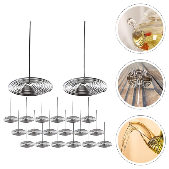DINHEAROM 20Pack Stainless Steel Tea Strainer for Loose Tea in Silver