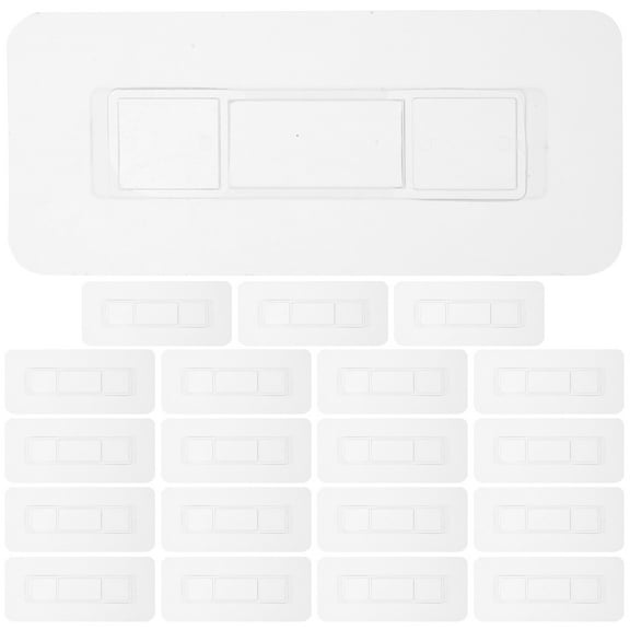 DINHEAROM Clear Adhesive Hooks, Plastic Wall Mounts, Easy Install No Damage, Home Use 20Pcs
