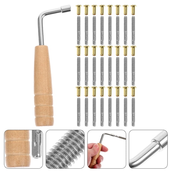 DINHEAROM 1Set Lyre Harp Tuning Pin Replacement Accessories for Dulcimer Assorted Color Durable and Reliable