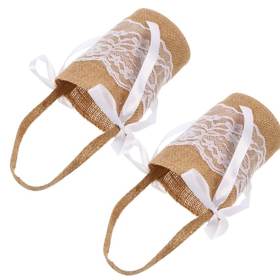 DINHEAROM 2Pack Rustic Style Assorted Color Linen For Wedding Favors And Decoration