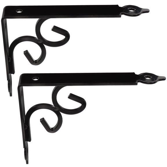 DINHEAROM 2 Pcs Decorative Shelf Brackets Alloy Wall Mount Right Angle for Home Use