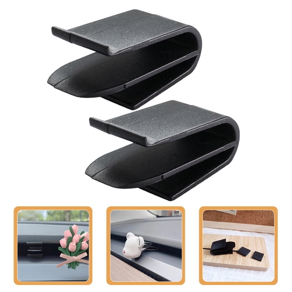 DINHEAROM 2Pcs Black Car Vent Clips Durable Air Freshener Holder for Car Air Conditioner Vents