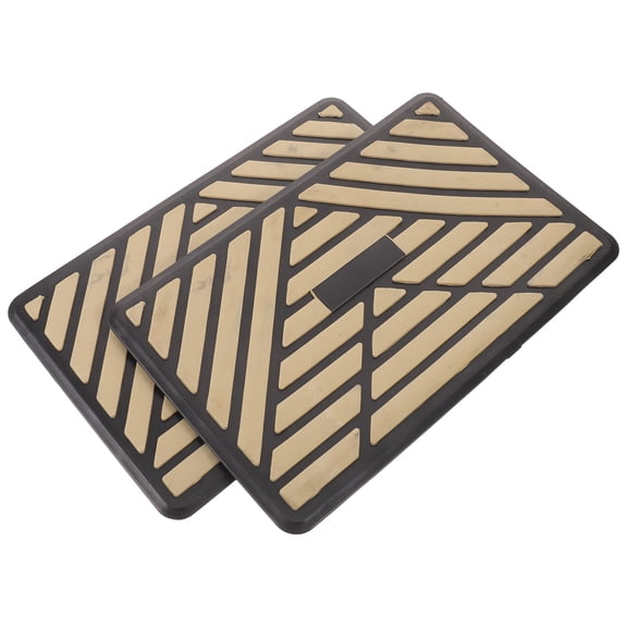 DINHEAROM Universal Beige Automotive Carpet Repair Patch, Non-Slip Design, 2Pcs