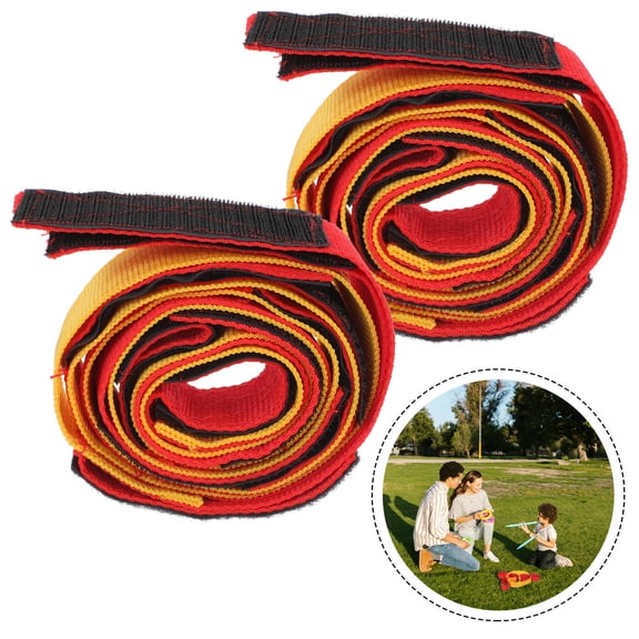 DINHEAROM Leg Race Strap Polyester Adjustable Legged Race Game Straps 2Pcs 150x5in