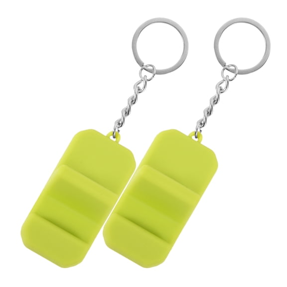 DINHEAROM 2Pcs Portable Yellow Cell Phone Holder Desk Stand with Keychain PVC Material