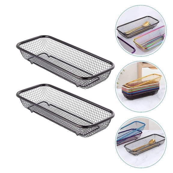DINHEAROM 2Pcs Multi Function Storage for Silverware and Cutlery