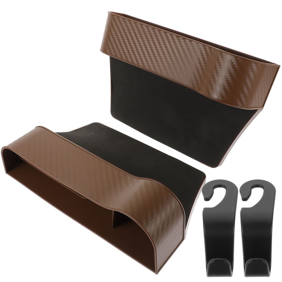 DINHEAROM 2Pcs Multi Plastic Modern Rectangular Car Seat Gap Organizer for Travel