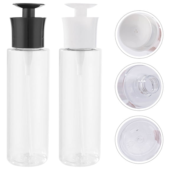 DINHEAROM 2Pcs Plastic Pump Bottles Leak Proof for Home Use