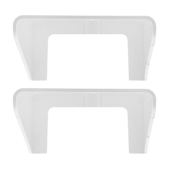 DINHEAROM 2Pcs Router Shelf Plastic Floating Shelves Wall Mounting for Office Users White Rectangular Modern Style