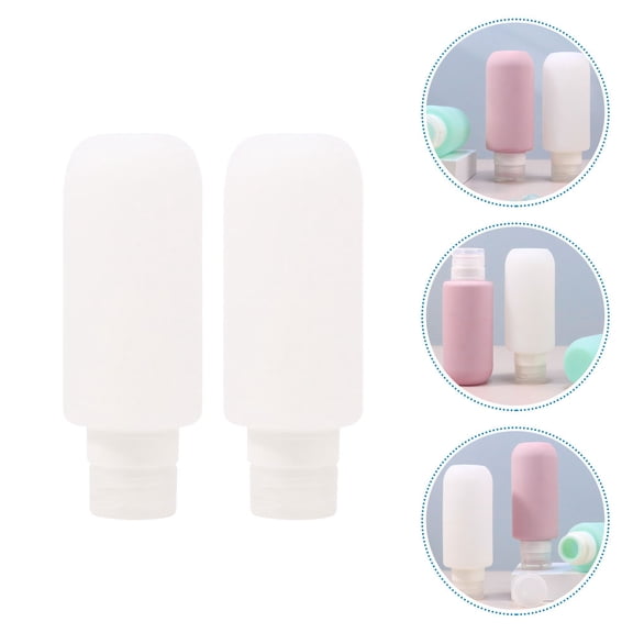 DINHEAROM 2Pcs Transparent Squeeze Bottles Multi Function Leak Proof Design For Travel And Bath Stuff 200Ml