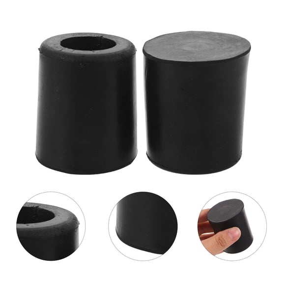 DINHEAROM Car Bumper Guard Black Rubber Anti-Collision Protector for Versatile Use 2Pcs