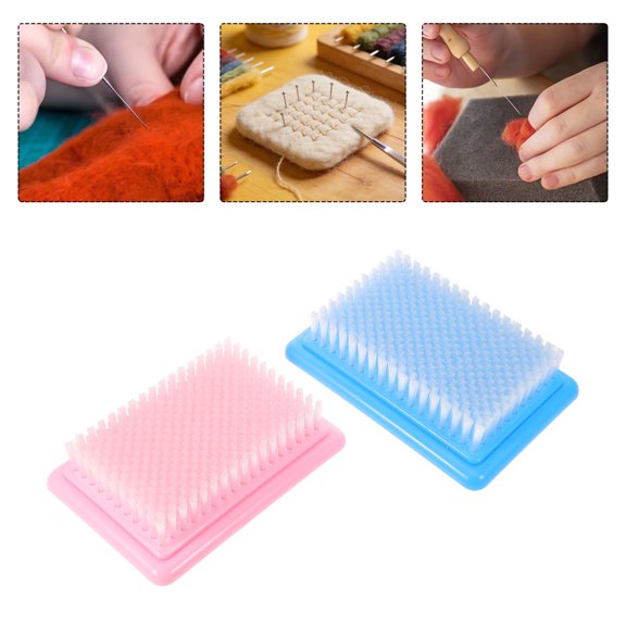 DINHEAROM 2Pcs Wool Felting Craft Brush with Unique Design for Detailed Needlework Projects