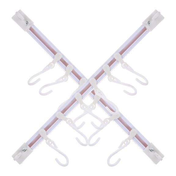 DINHEAROM 2Set Adhesive Wall Mounted Hooks White for Towel Coat and Kitchen Pan Hanging