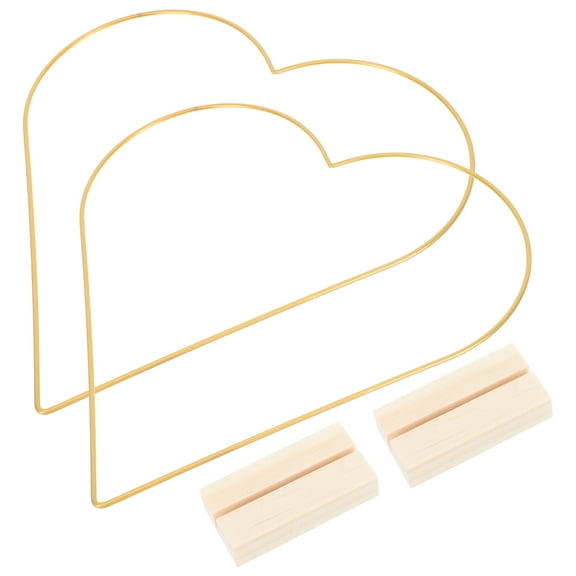 DINHEAROM 2Sets Hoop For Party Decorations Gold Simple Design Baby Shower 10.41X9.82X0.12in
