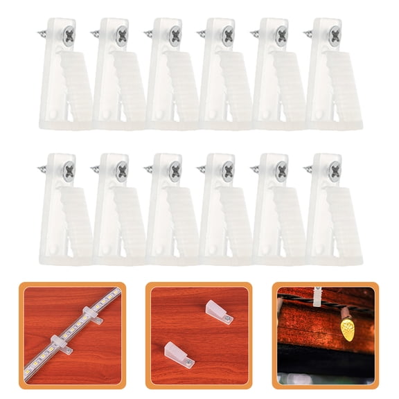 DINHEAROM 30Pcs White U-Shaped PP Hooks for Lightweight Support