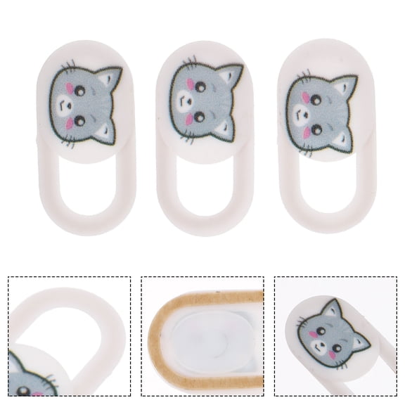 DINHEAROM 3Pcs Security Webcam Cover for Tablets and Webcam 0.71x0.39x0.03in