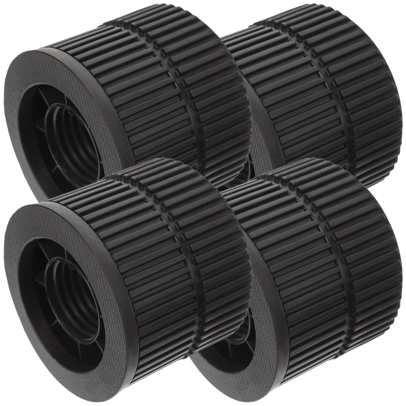 DINHEAROM 4Pcs Washing Machine Feet Anti Vibration Black Plastic Cushion for Household Users