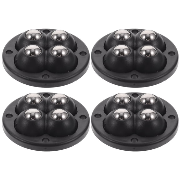DINHEAROM 4Pcs Adhesive Casters Wheels with Stainless Steel Balls for Gym Storage Boxes