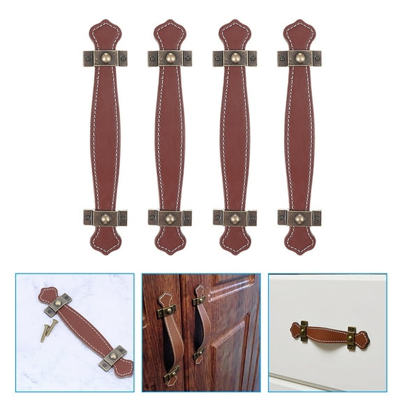 DINHEAROM 4Pcs Rectangular Cabinet Handles for Drawers and Furniture Doors