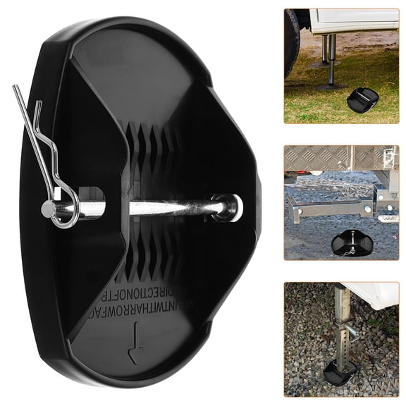 DINHEAROM Rv Jack Pads Heavy Duty Jack Pad Black Polypropylene 4Pcs