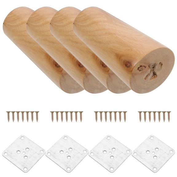 DINHEAROM 4Pcs Tapered Wood Legs for Furniture and DIY Projects 10X5 5Cm