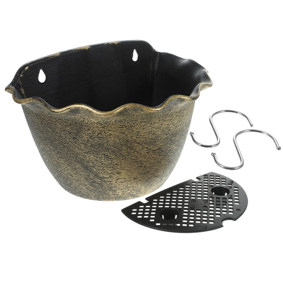 DINHEAROM 5Pcs Wall Planter Decor Elegant Hanging Flowerpot For Office 22.7x16.9cm