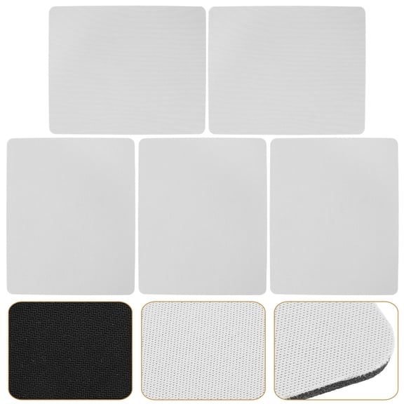 DINHEAROM 5Set Large Blank Design Mouse Pads for Gaming and Work 8.7x7.1in