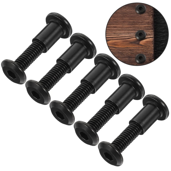 DINHEAROM 5 Sets High Strength Connector Bolts for Secure Fastening of Files, Books, and Documents