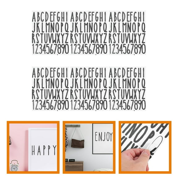 DINHEAROM 6 Sheets Self-Adhesive Alphabet Decals for Cars and Trucks 9.24X7.66X0.04in