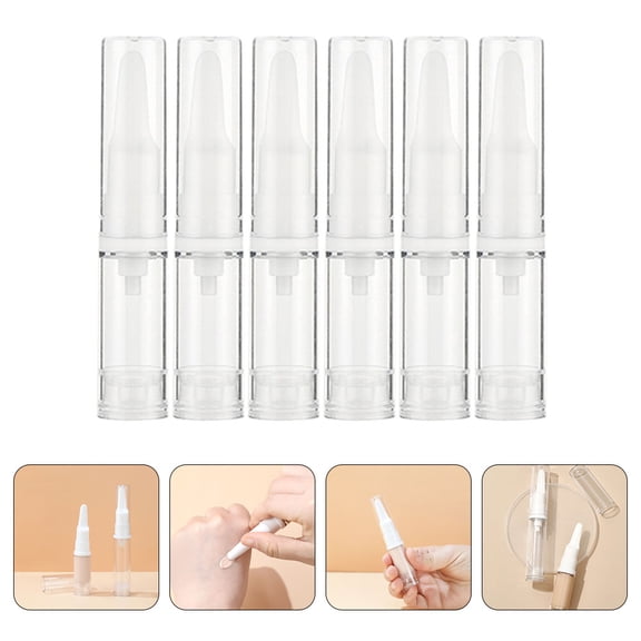 DINHEAROM 6Pcs Refillable Travel Containers for Foundation Lotion and Skincare Essence