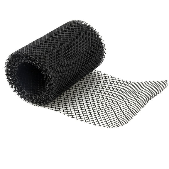 DINHEAROM 7Pack Gutter Guard Screen Mesh Black ABS to Stop Leaf Buildup 23.6x5.9x0.04in