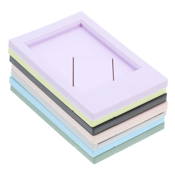 DINHEAROM 7Pcs Mini Picture Frame Assorted Color ABS PP For Office Decoration Home Use Women Men