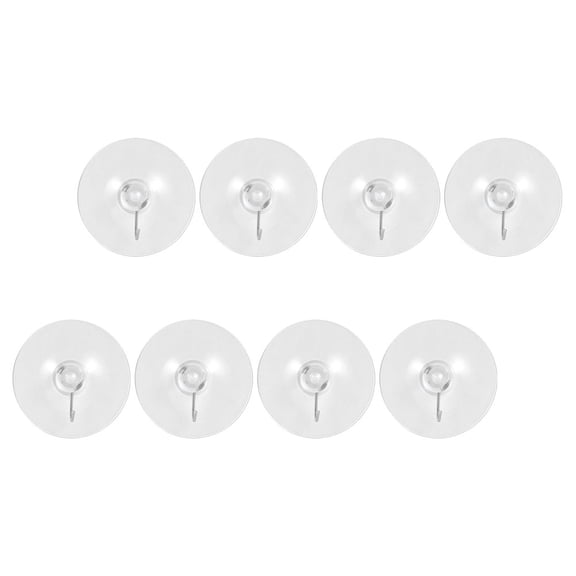 DINHEAROM Transparent Cup Hooks with PVC and Iron for Wall Organization in Kitchen and Bathroom