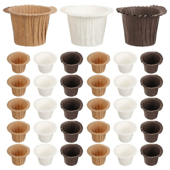 DINHEAROM 90Pcs Practical Paper Cake Wrappers for Ice Cream Salads and Party Desserts