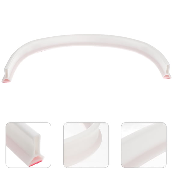 DINHEAROM Shower Dam Water Stopper Bathroom Water Barrier p Silicone Rubber White 1Set