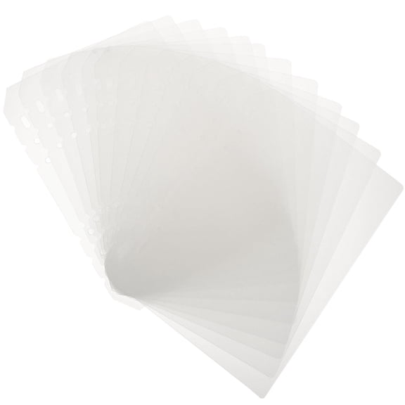 DINHEAROM Binder Dividers Transparent 12Pcs 8.5X6X0.04In