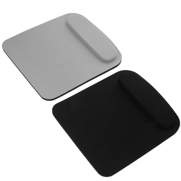 DINHEAROM Black Mouse Pad Wrist Rest for Gaming and Office Work 2pcs in EVA